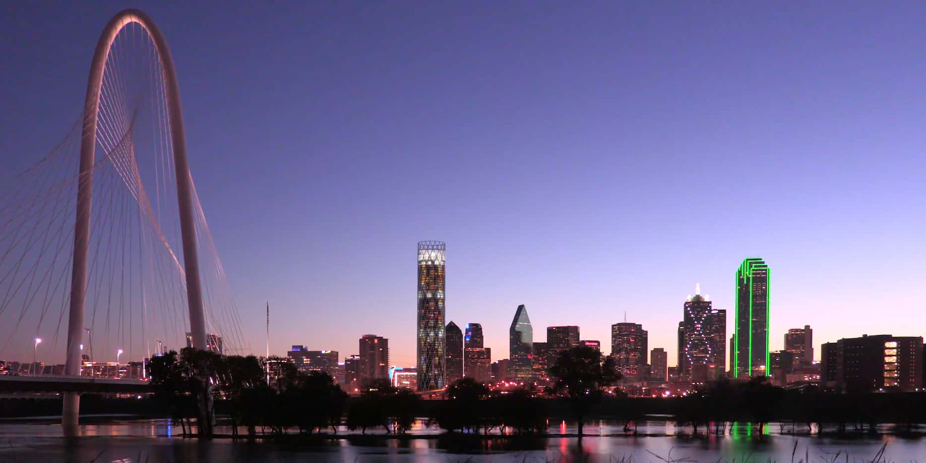 An architect's rendering shows the proposed tower on the Dallas skyline.