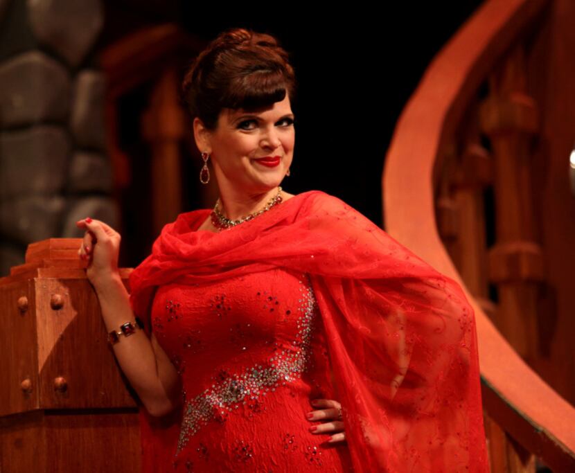 Sherry Hopkins performs as Daria Chase during the Ken Ludwig's The Game's Afoot, or Holmes...