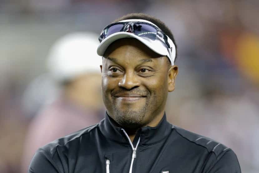 COLLEGE STATION, TX - NOVEMBER 07:  Head coach Kevin Sumlin of the Texas A&M Aggies looks on...