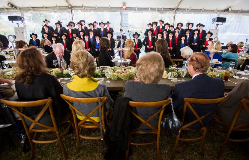 
The Texas Boys Choir performs during a Texas Medal of the Arts Award luncheon on Wednesday,...