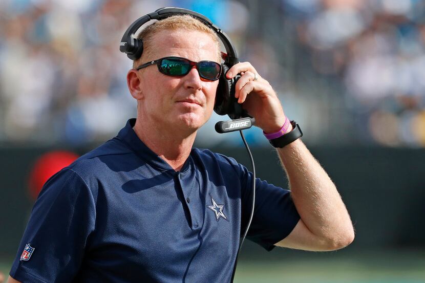 Dallas Cowboys head coach Jason Garrett is pictured on the sidelines during the Dallas...