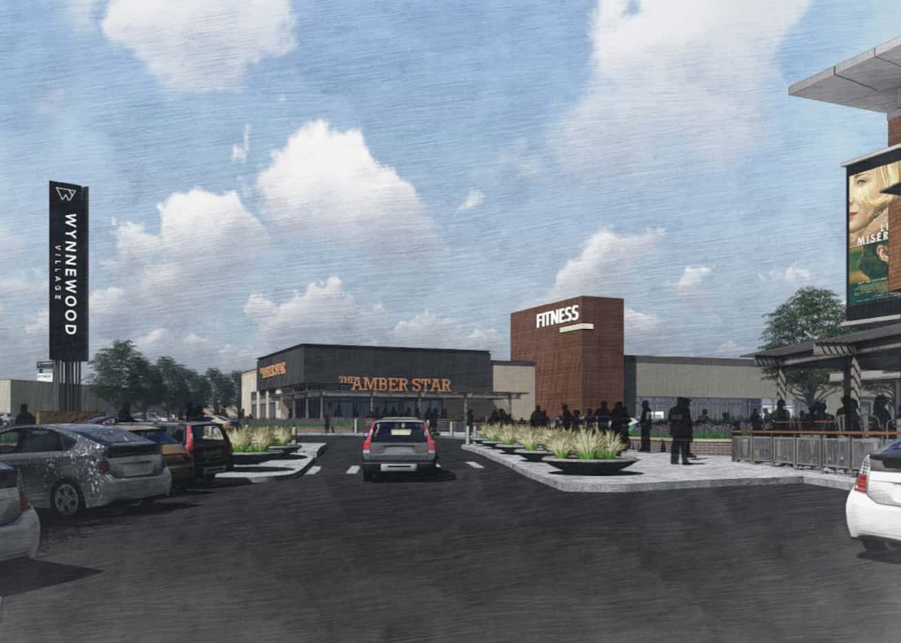 Renderings of proposed plans for Wynnewood Village. Brixmor Property Group has been working...