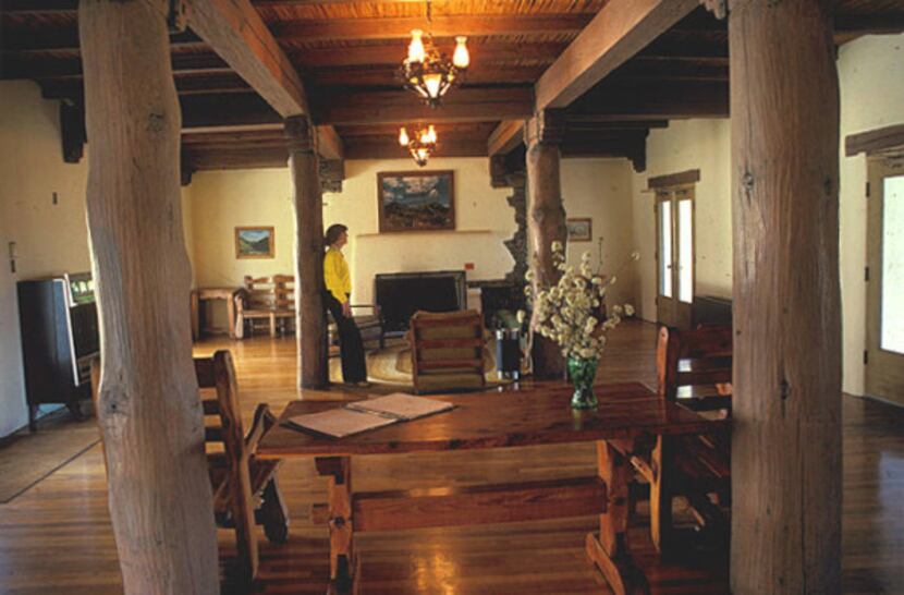 Interior of the Indian Lodge at Davis Mountains State Park near Fort Davis, Texas.
