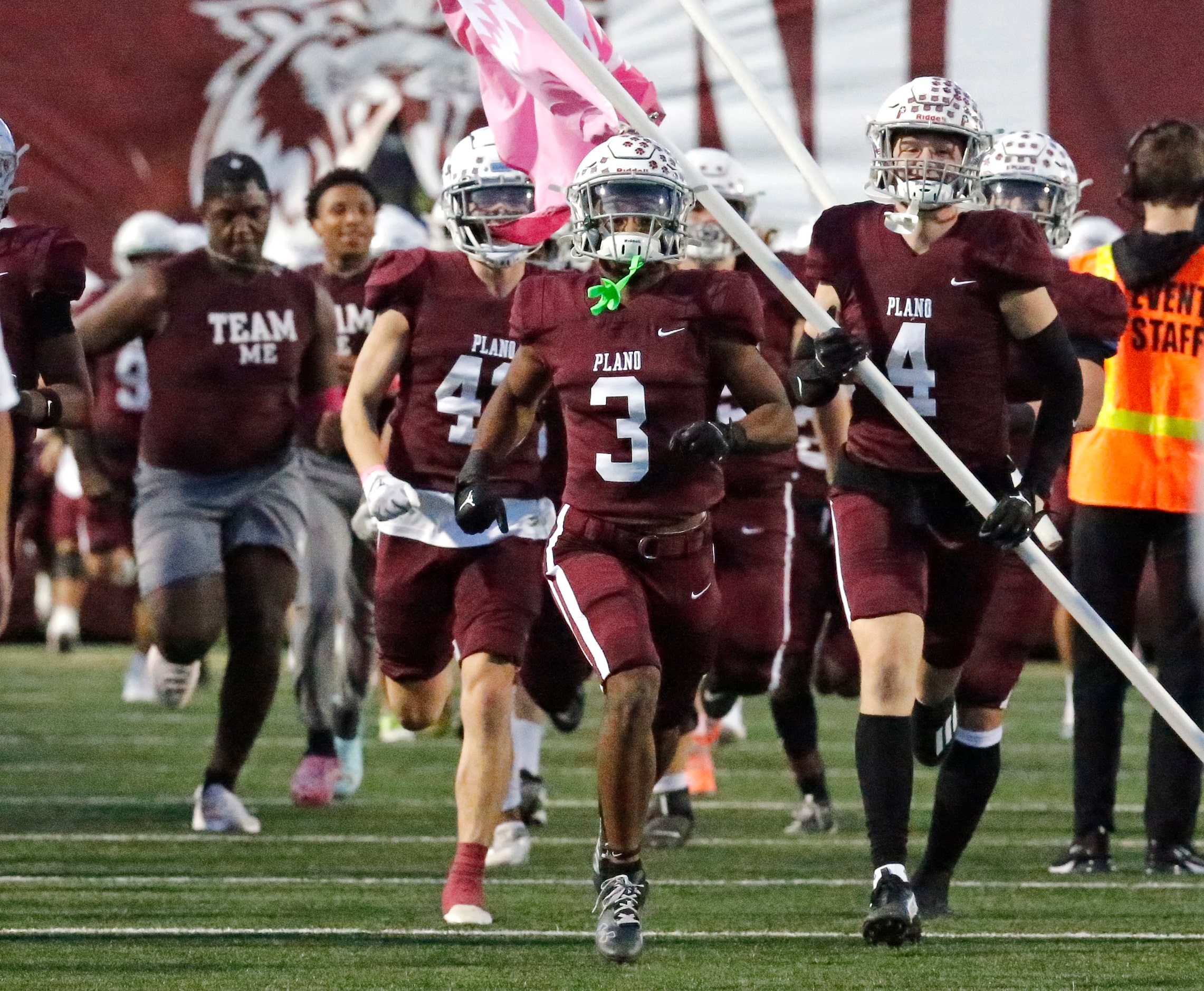 Plano takes the field as Plano Senior High School hosted Lewisville High School in a...