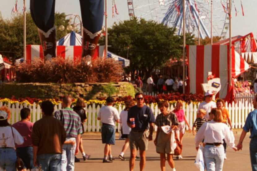 The original Big Texas towered over the fairgrounds for decades.