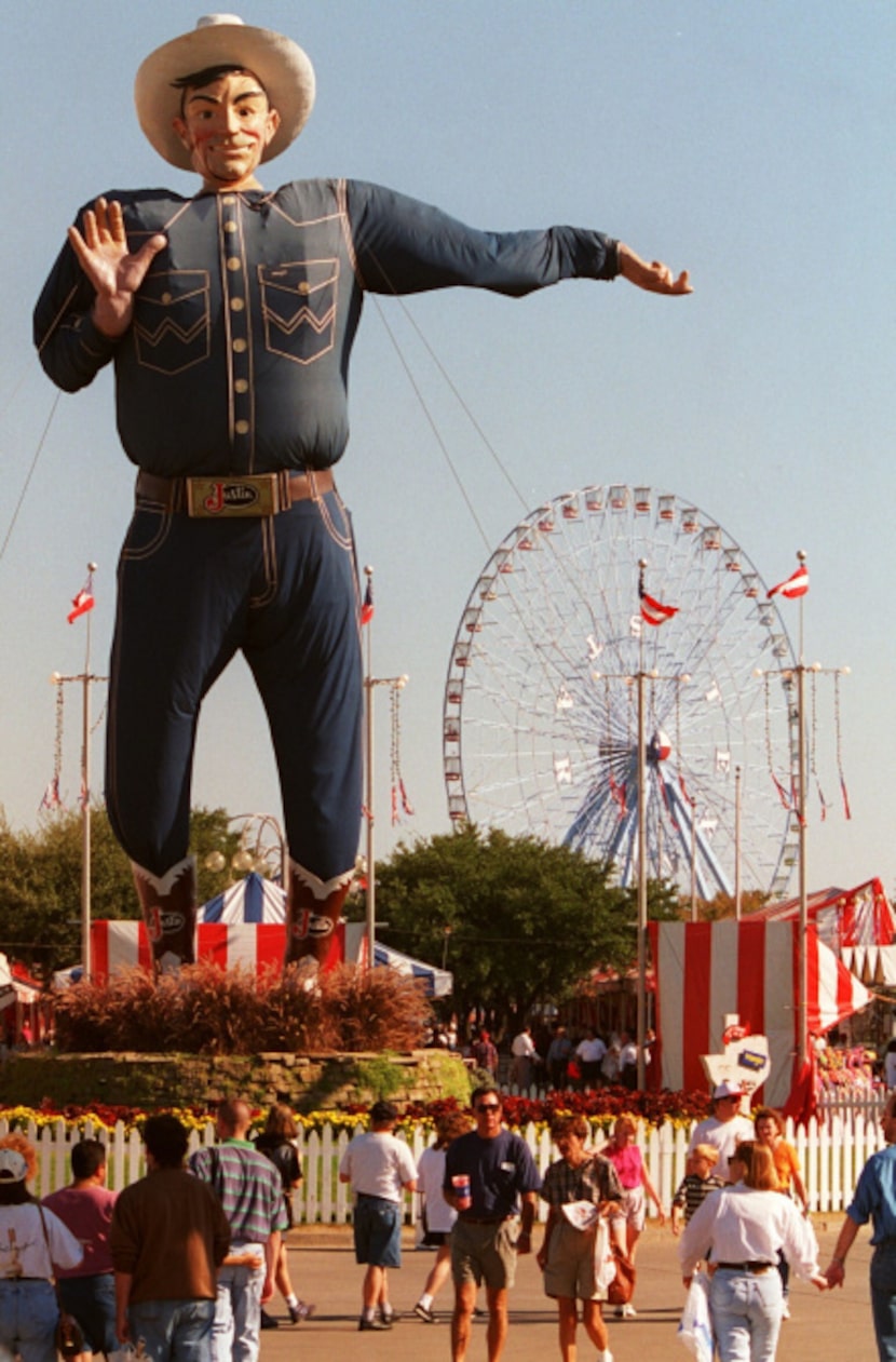 The original Big Texas towered over the fairgrounds for decades.