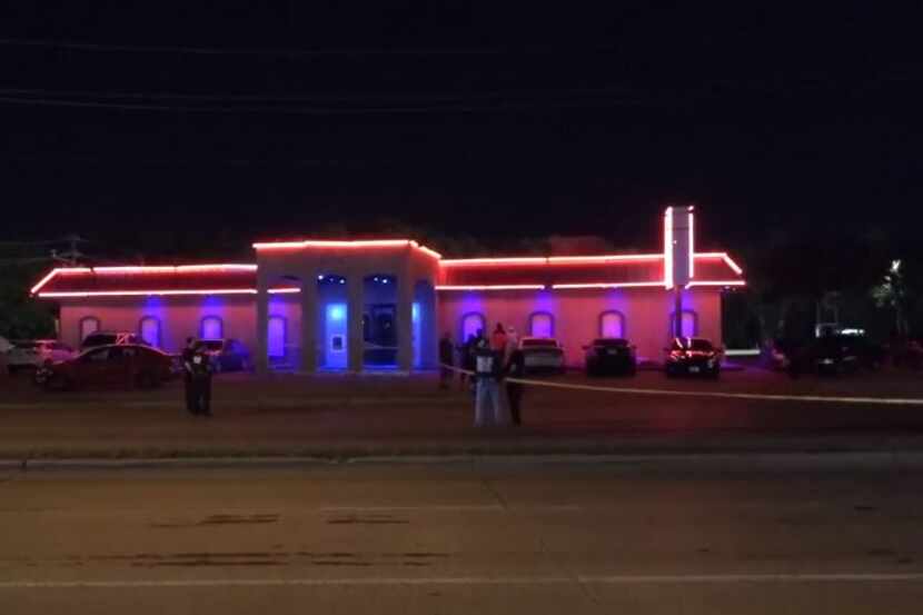 A fight that led to a shooting broke out in a parking lot at this Stemmons Corridor cabaret...