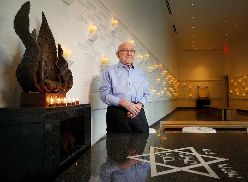 Holocaust survivor Max Glauben in The Memorial and Reflection Room, which honors Dallas-area...