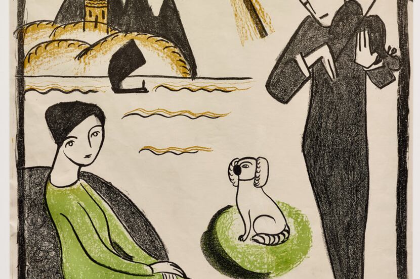 Gabriele Münter, German, 1877   1962 'Woman and Man with Dog,' 1918
Lithograph on velin...