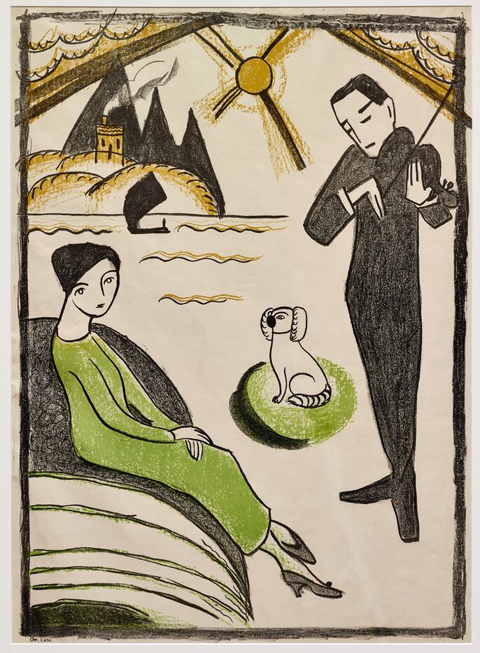 Gabriele Münter, German, 1877   1962 'Woman and Man with Dog,' 1918
Lithograph on velin...