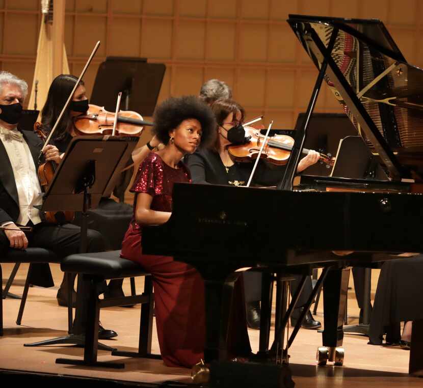 Pianist Isata Kanneh-Mason performs with the Dallas Symphony Orchestra and guest conductor...