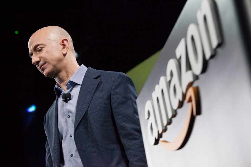 SEATTLE, WA - JUNE 18: Amazon.com founder and CEO Jeff Bezos presents the company's first...