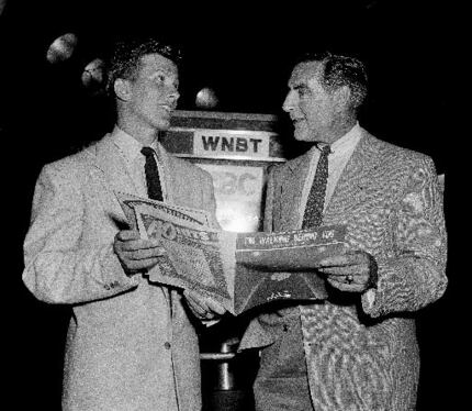 Ted Mack, right, master of ceremonies for  The Original Amateur Hour, looks over sheet...