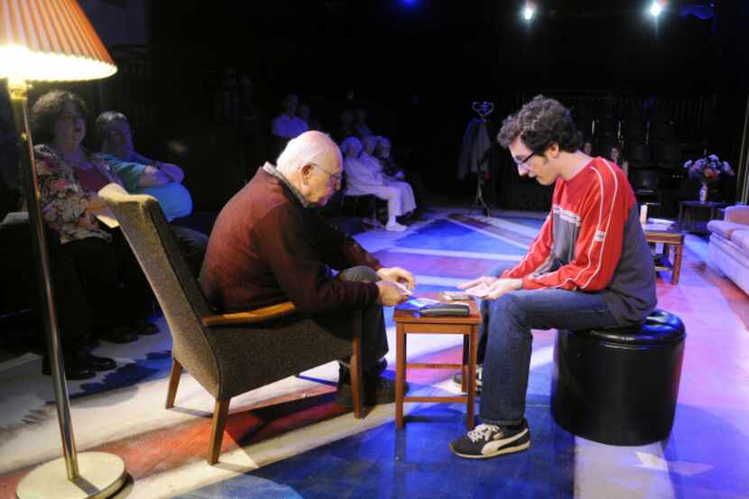 Alex Kirazian, right, and Howard Korn during a Theatre Britain production of 'Albert's...