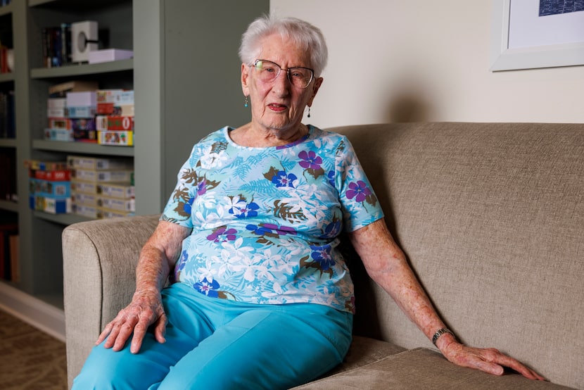 Beth Winterbauer, 94, pictured in the library at Juliette Fowler Communities, Tuesday, Oct....