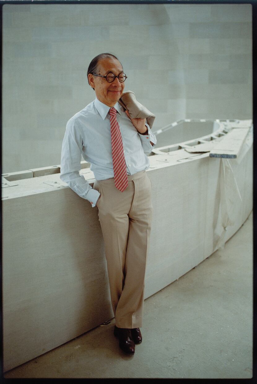 Architect I.M. is pictured inside the Morton H. Meyerson Symphony Center he designed in 1989.