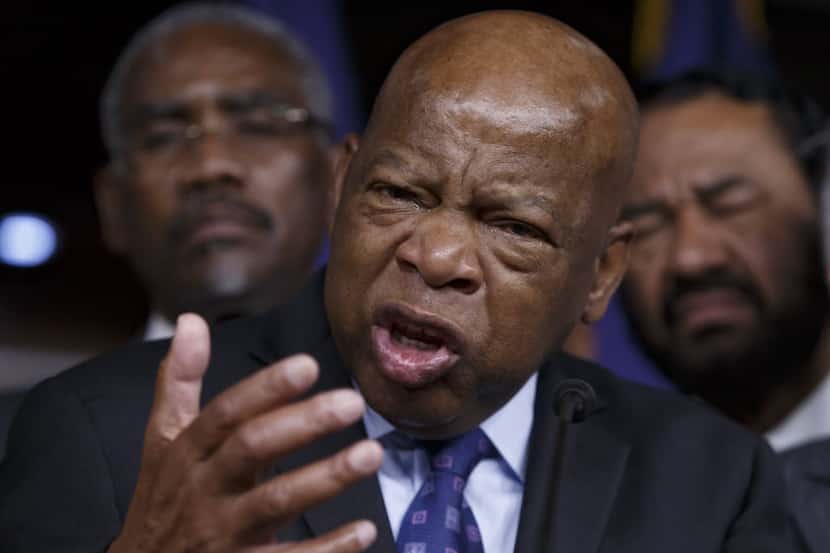Civil right leader Rep. John Lewis, D-Ga., and other members of the Congressional Black...