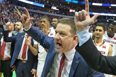 Texas Tech head coach Chris beard is pictured after the Red Raiders' 70=60 win over the SFA...