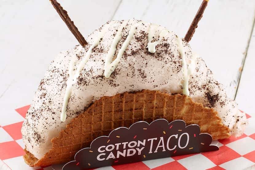 The cotton candy taco, made by Justin and Rudy Martinez, is easily the biggest talker at the...