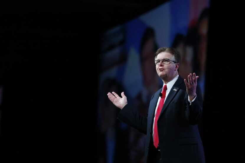  Lt. Gov. Dan Patrick spoke during the state Republican convention at the Kay Bailey...