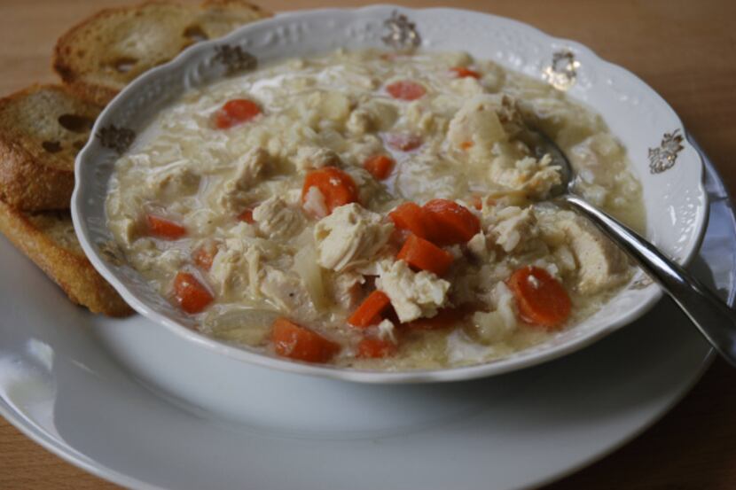 Gingered Chicken and Rice Soup