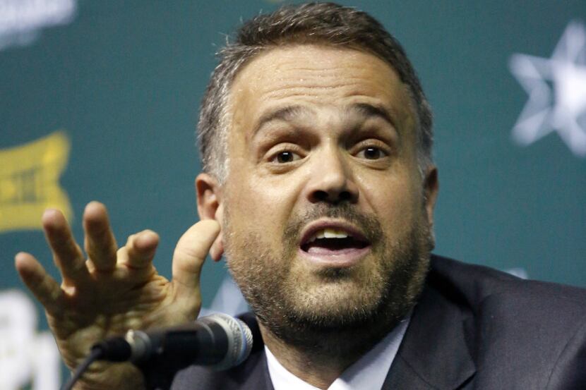 Baylor University's new head football coach Matt Rhule responses to questions from the media...