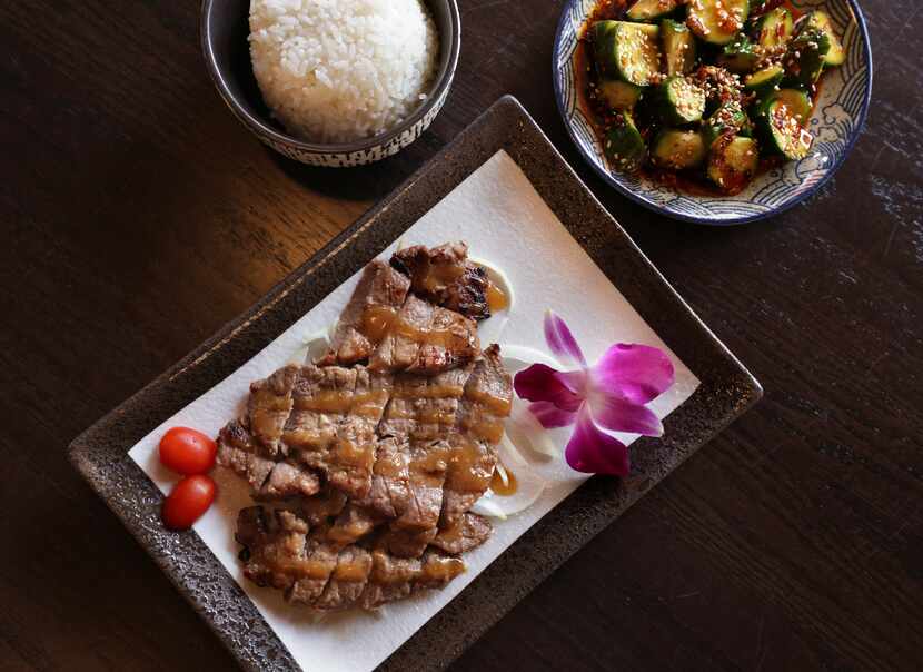 The Harami Beef at Mockingbird Station's JingHe Japanese in Dallas.