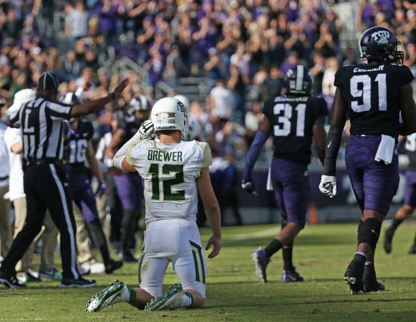 Baylor Bears quarterback Charlie Brewer (12) is pictured during the Baylor University Bears...