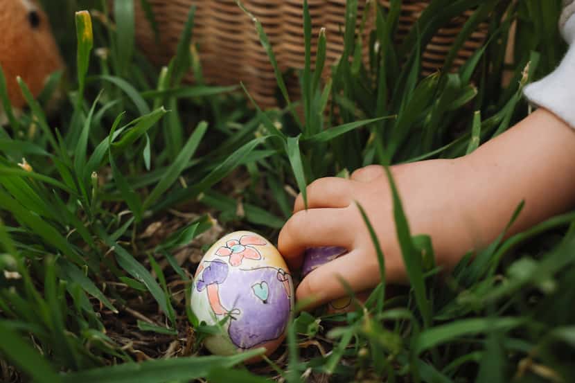 Es una tradición que los niños salgan a buscar huevos coloridos  y con sorpresas (egg hunt)...