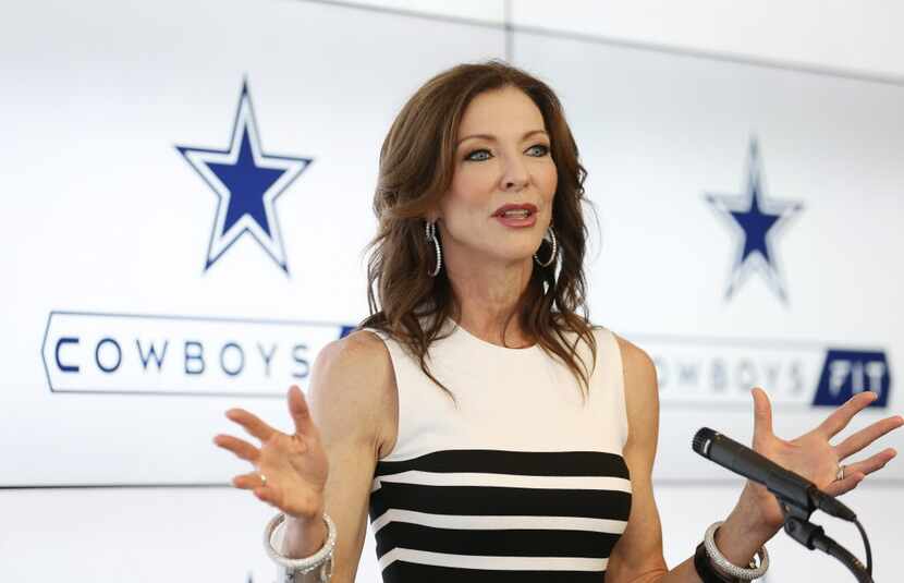 Dallas Cowboys executive vice president Charlotte Jones Anderson speaks in a press...