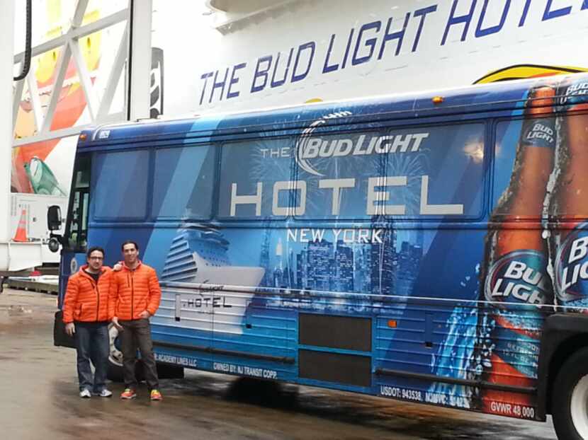 Arthur Veytsman (left) and Mark Shrayber managed Super Bowl transportation for nearly 1,500...