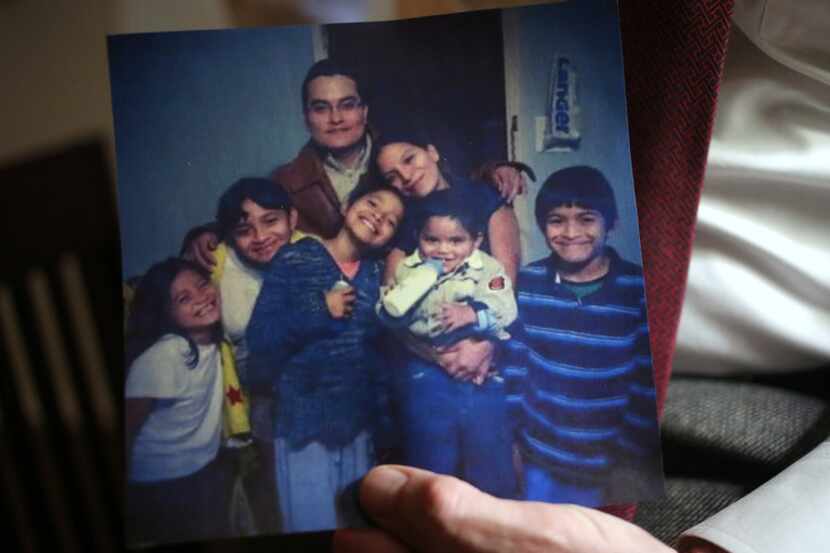 A photo of Rosa Maria Ortega and her extended family.
