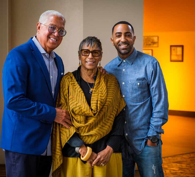 Bernard Kinsey, Shirley Pooler Kinsey and their son, Khalil Kinsey, photographed during the...