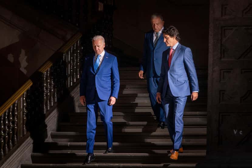 President Joe Biden, Mexican President Andres Manuel Lopez Obrador, and Canadian Prime...