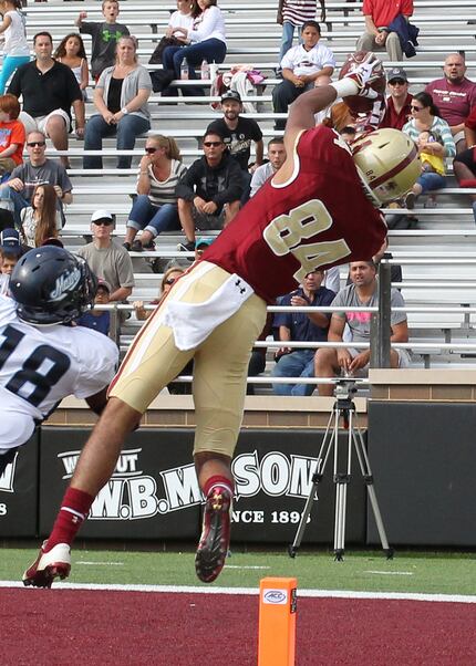 Nat Dixon, pictured playing football for Boston College.