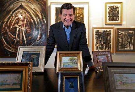  David Dike, owner of David Dike Fine Art, poses for a photograph at Wildman Art Framing in...