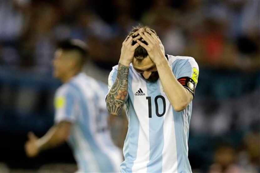 Lionel Messi y Argentina son 5tos en la eliminatoria sudamericana. Foto AP