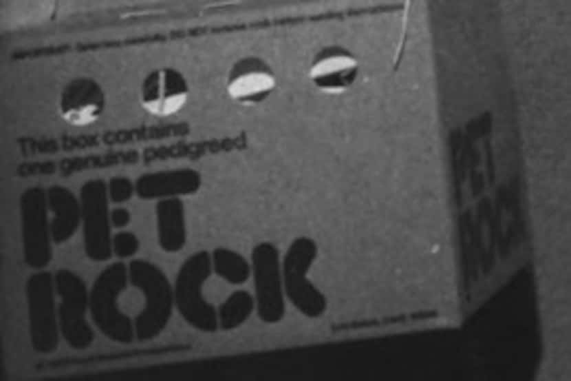  The Pet Rock came in a cardboard pet carrier and included care instructions. (File 1976/San...