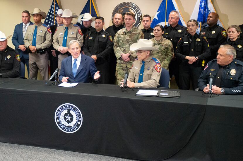Backed by Department of Public Safety officers, Tarrant County Sheriff’s Deputies and Texas...