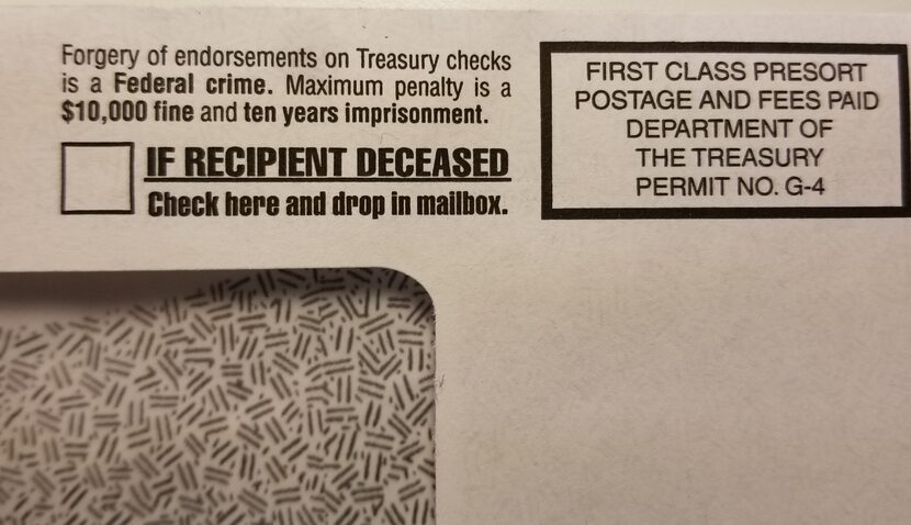 Envelopes the IRS used for $1,200 stimulus payments under the $2.2 trillion CARES Act...