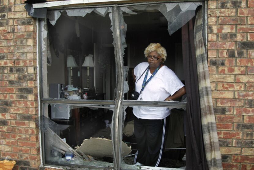Gwen Dabbs had gone to her bedroom to grab her purse and medicine when the storm blew out...