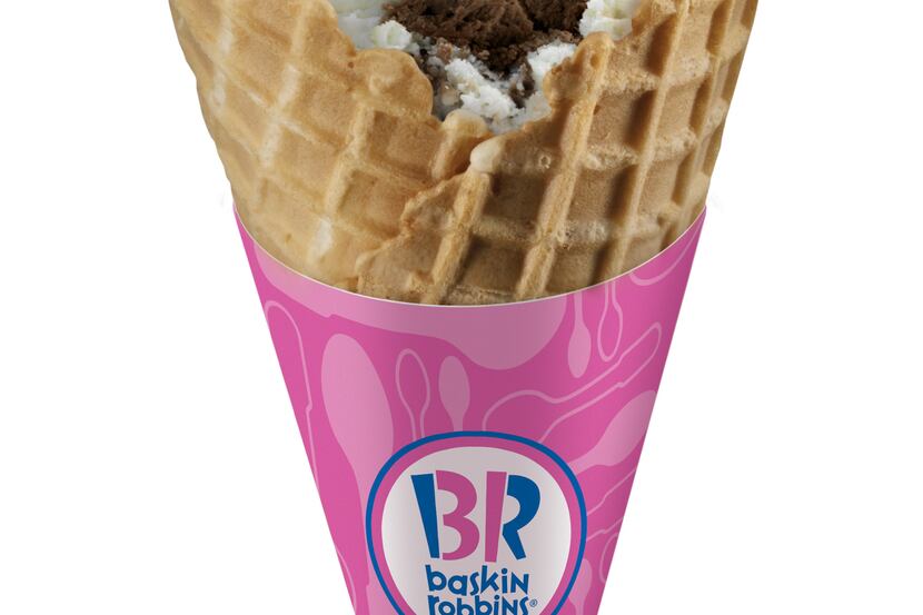 Baskin-Robbins two-scoop waffle cone