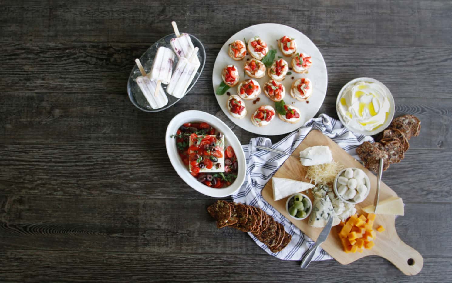 Throw a cheese party with crostinis, baked feta, labneh and more.