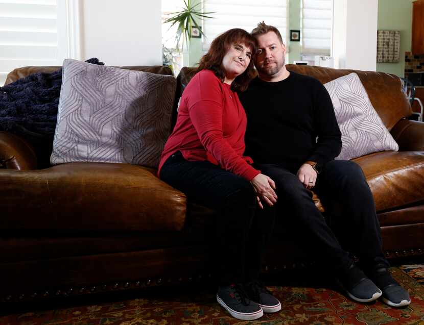 Brent Earles’ wife and son, Jane and Jared, on Feb. 19, 2022, in Carrollton. Brent Earles...