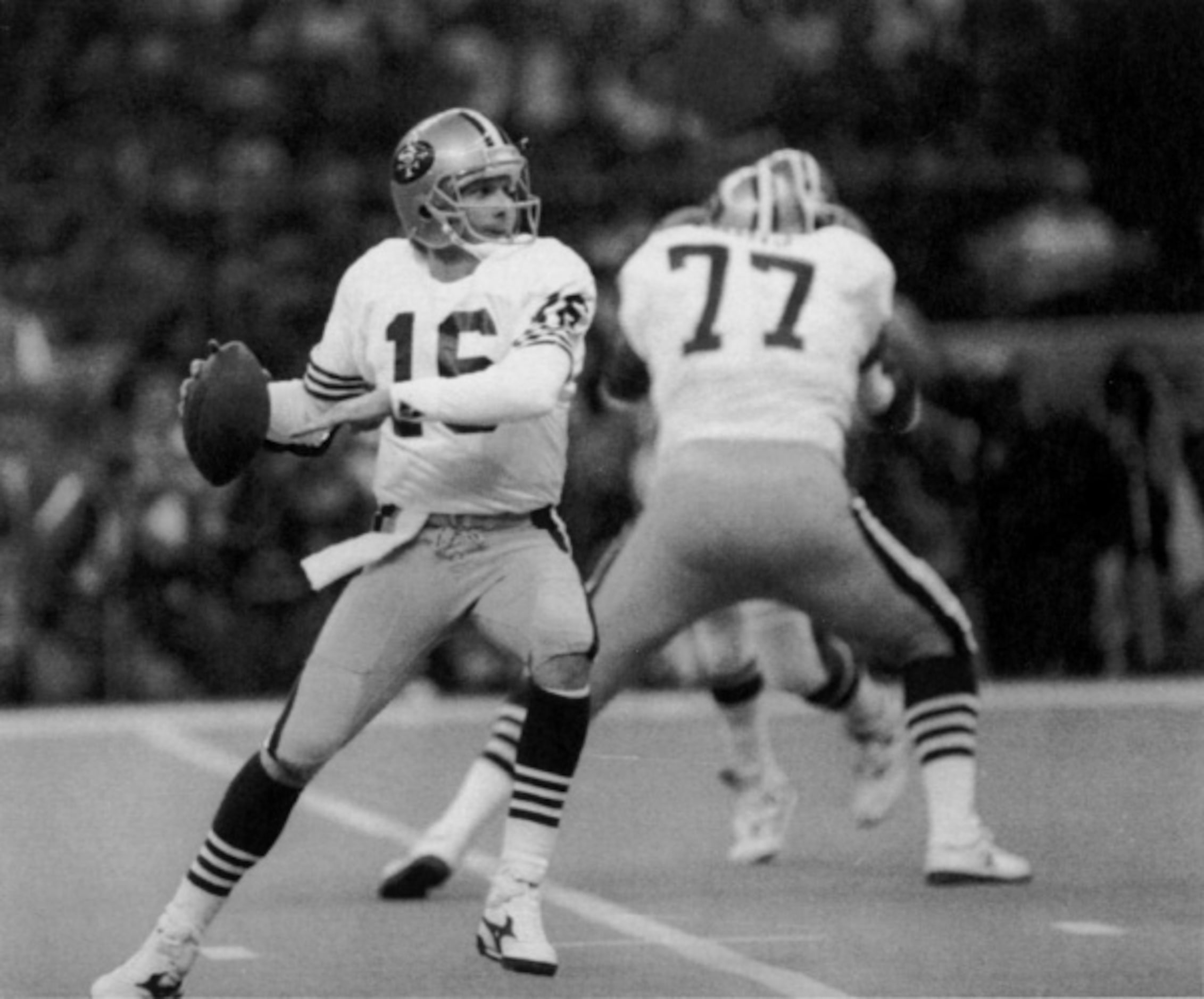 32. Joe Montana completes 13 in a row:

The San Francisco 49ers led the Denver Broncos,...