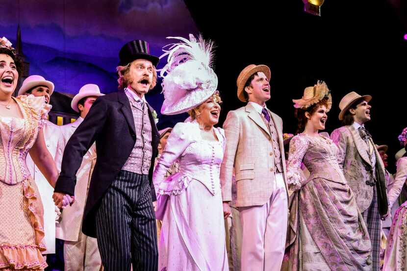 David Hyde Pierce, Bette Midler and the rest of the cast during curtain call for the opening...