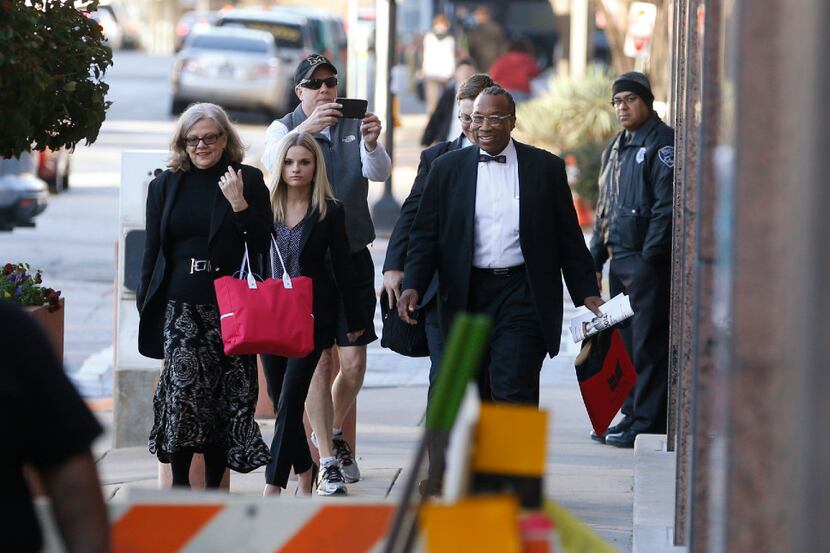 County Commissioner John Wiley Price walks into the Earle Cabell Federal Courthouse on the...