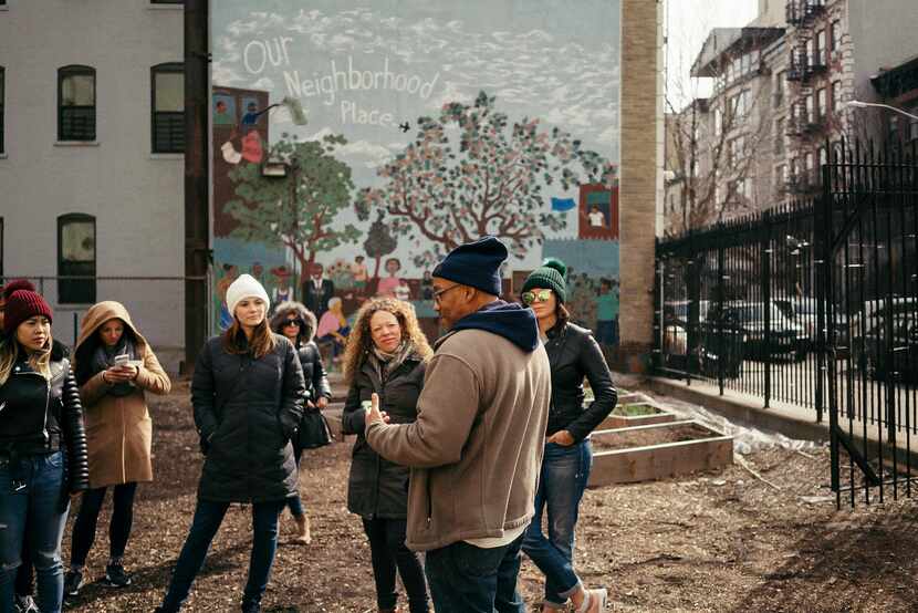 Urban Farming in Harlem on Airbnb trip.