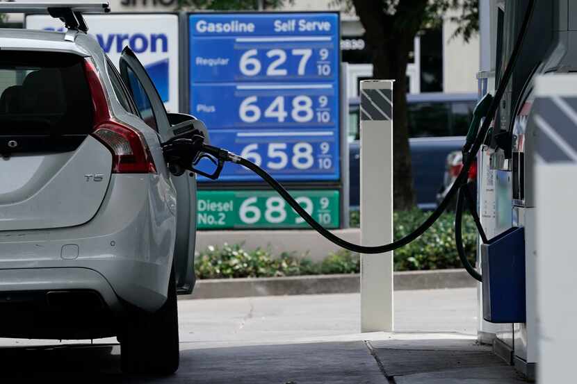 Gas is advertised for more than $6 per gallon at a gas station in Sacramento, Calif., May...