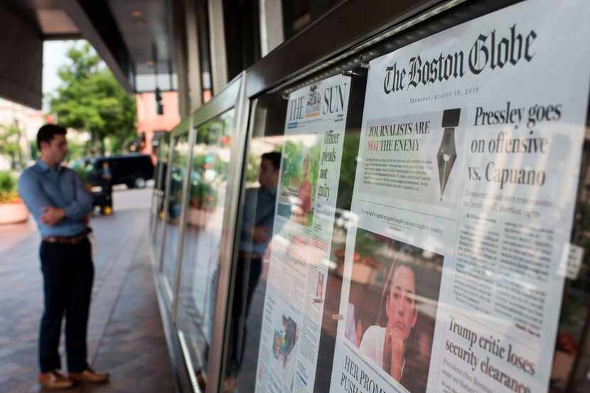 U.S. newspapers big and small hit back Aug. 16 at President Donald Trump's relentless...